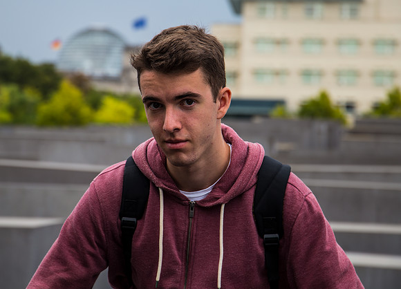 Portrait captured at the Jewish Memorial in Berlin, Germany