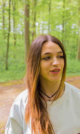 Forest portrait of Natalia in Hanover, Germany
