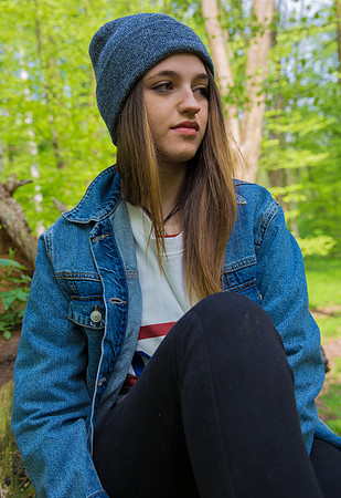 Outdoor portrait of Natalia in Hanover, Germany