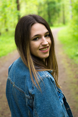 Outdoor portrait of Natalia in Hanover, Germany