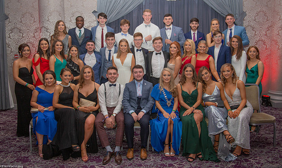 Committee group photo at the UCC Commerce Ball in Cork, Ireland
