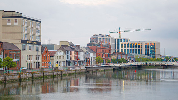 St Patrick's Quay waterfront in Cork City, view 1