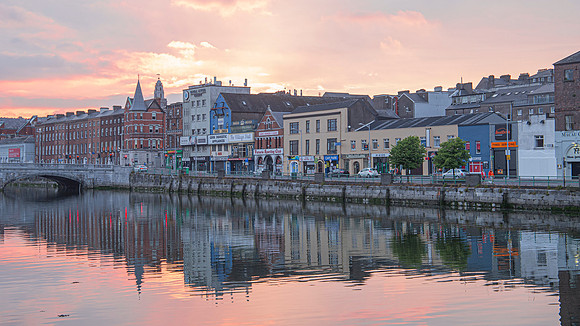 Waterfront view of St Patrick's Quay in Cork City