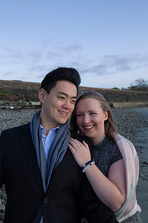 Couple photos on the Cork coast during an engagement session in Ireland