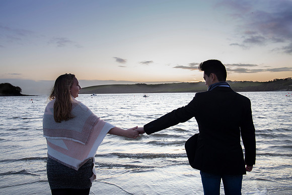 Beach engagement photography session with a couple in Cork, Ireland