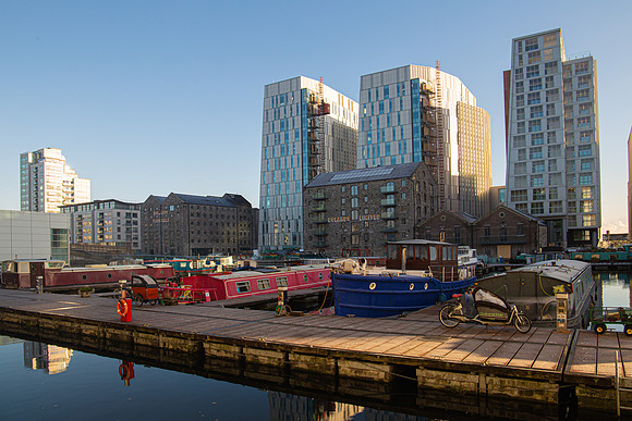 Dublin Docklands Reflections at Blue Hour, Dublin, Ireland