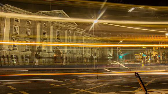 Trinity College Dublin Light Trails, Dublin, Ireland
