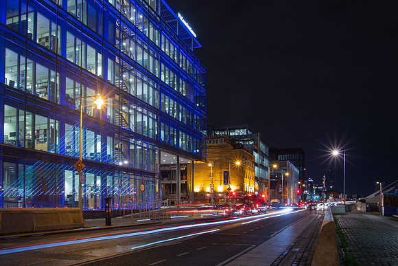Samuel Beckett Bridge Dublin Night View, Dublin, Ireland