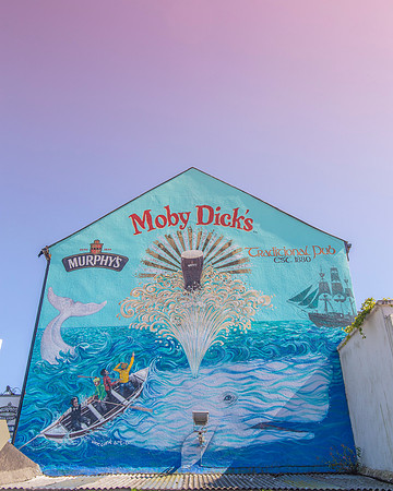 Moby Dick mural in Youghal, County Cork, Ireland