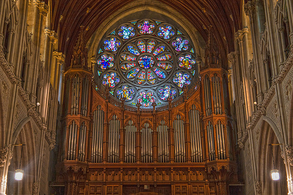 Organ inside St Colman's Cathedral in Cobh, County Cork, Ireland