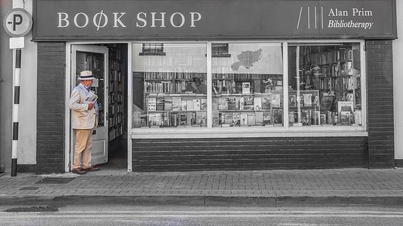 Bookshop frontage in Youghal, County Cork, Ireland
