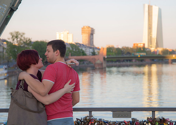 Portrait of a couple in Frankfurt, Germany
