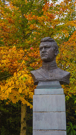 Michael Collins statue in Fitzgerald Park, Cork