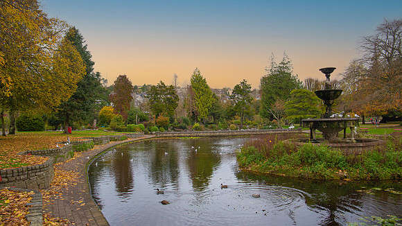 Autumn scene in Fitzgerald Park, Cork